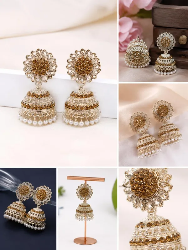 Oxidised_Silver_Plated_Pearl_Jhumka_Earrings