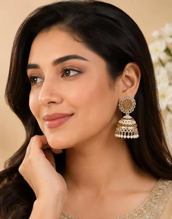 Oxidised_Silver_Plated_Pearl_Jhumka_Earrings