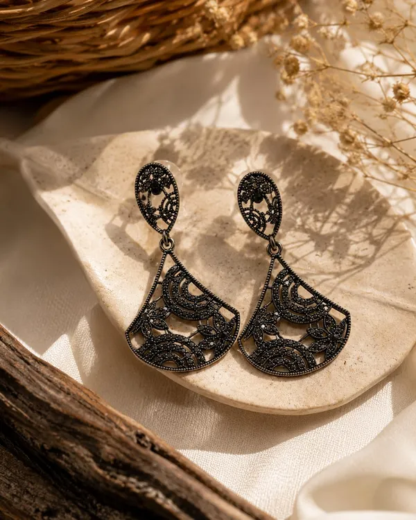 Oxidized_Filigree_Dangle_Earrings
