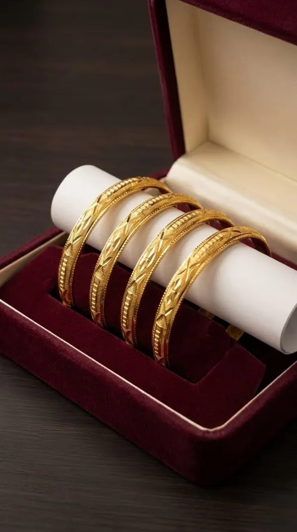 Women_S_Gold_Plated_Engraved_Bangles