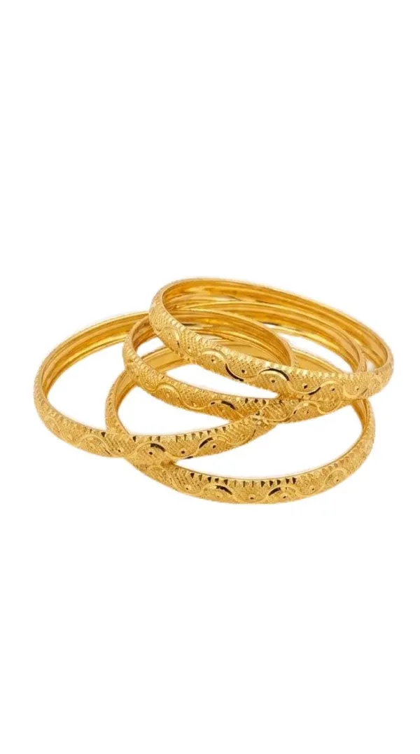 Gold_Plated_Floral_Bangles_Set
