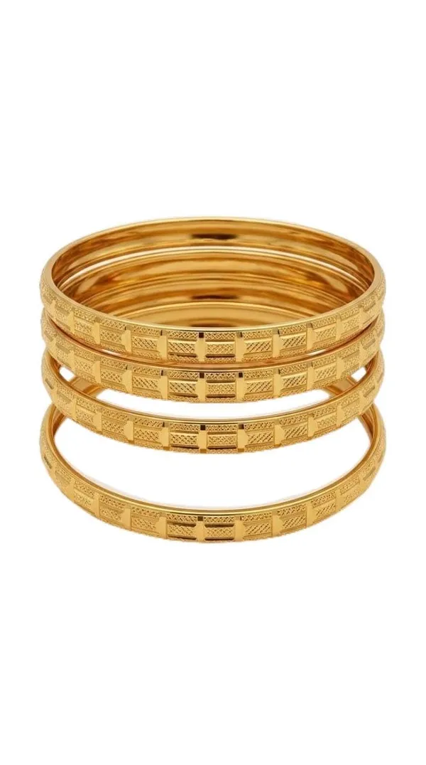 Women_S_Gold_Plated_Textured_Bangles