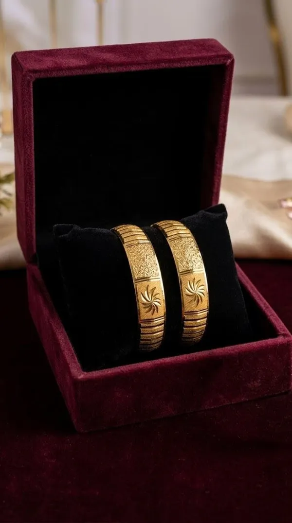 Gold_Plated_Floral_Engraved_Bangles_For_Women