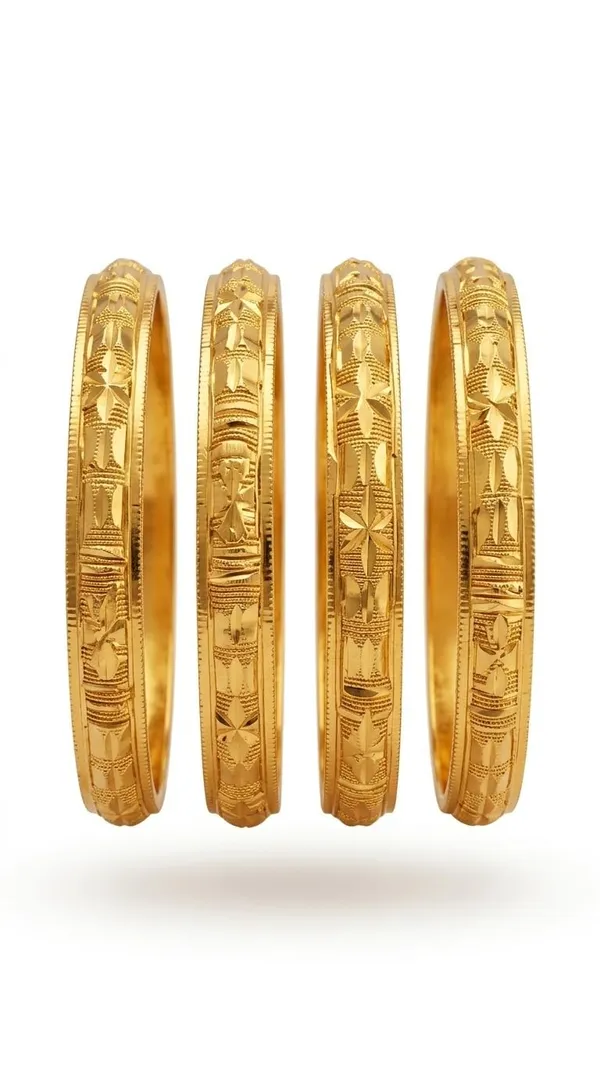 Women_S_Gold_Plated_Floral_Bangles
