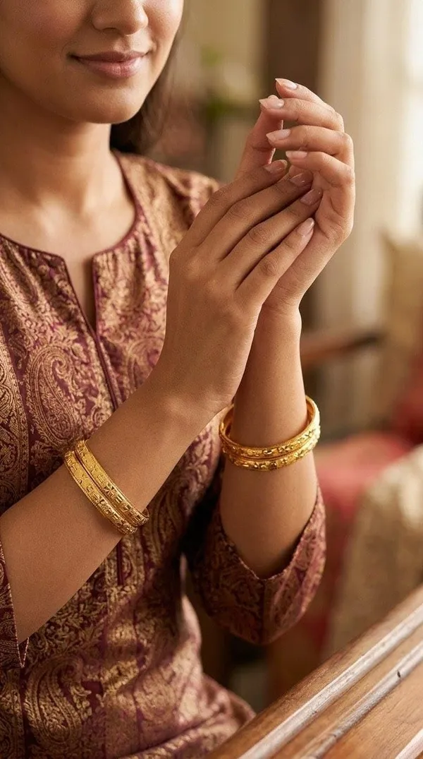 Women_S_Gold_Plated_Floral_Bangles