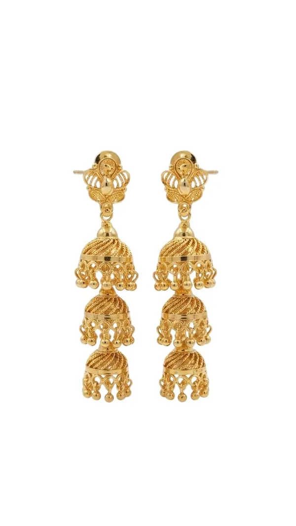 Triple_Jhumka_Earrings