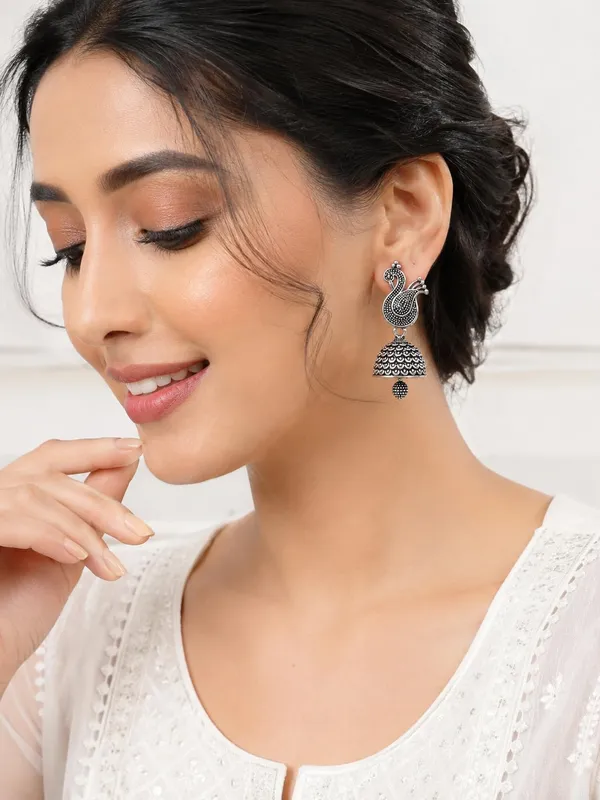 Oxidized_Silver_Jhumka_Earrings