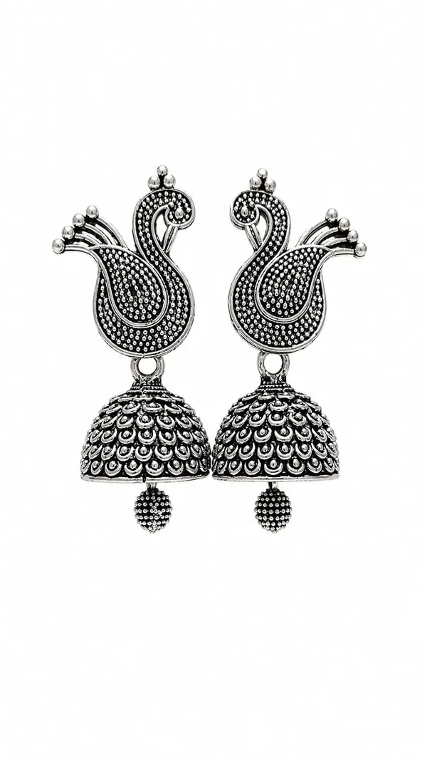 Oxidized_Silver_Jhumka_Earrings