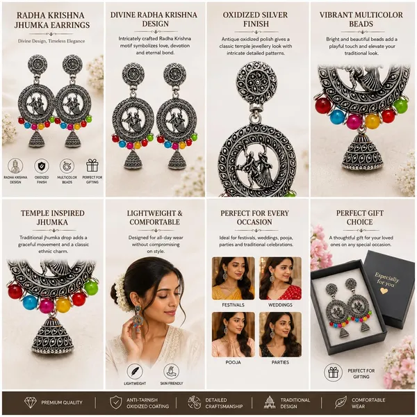 Oxidized_Jhumka_Earrings_With_Beads