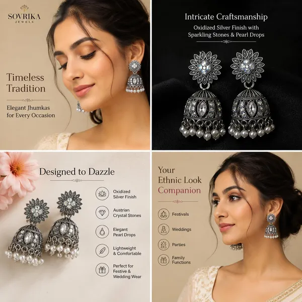 Oxidized_Silver_Jhumka_Earrings_For_Women