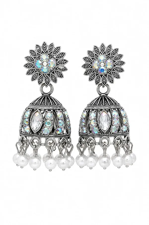 Oxidized_Silver_Jhumka_Earrings_For_Women