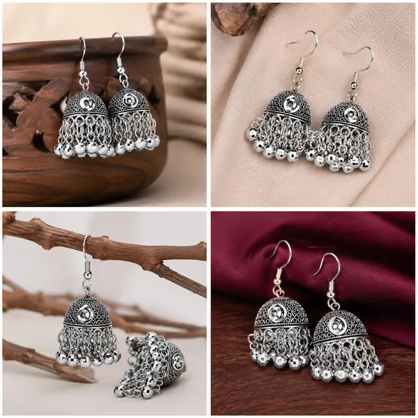 Jhumka_Earrings_With_Beads