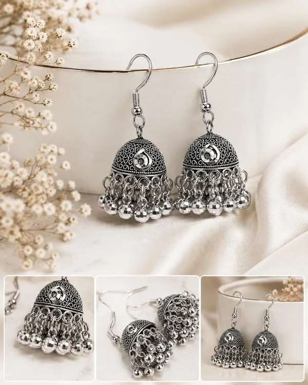 Jhumka_Earrings_With_Beads