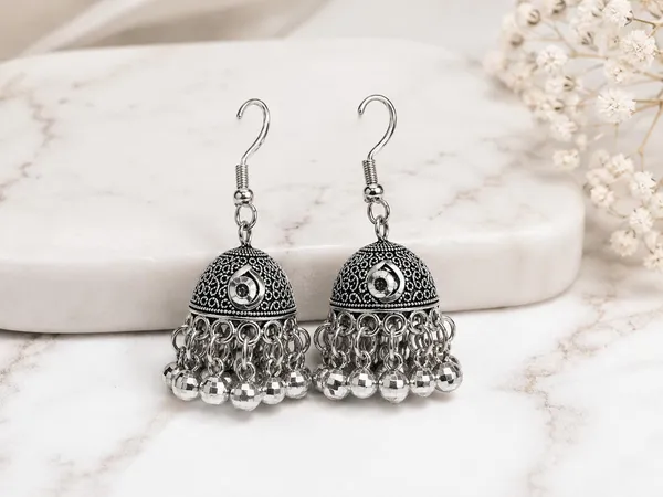 Jhumka_Earrings_With_Beads