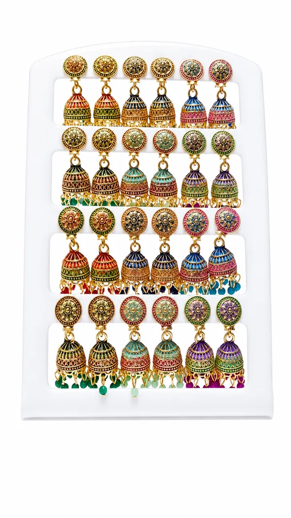Multicolour_Traditional_Jhumka_Earrings_For_Women