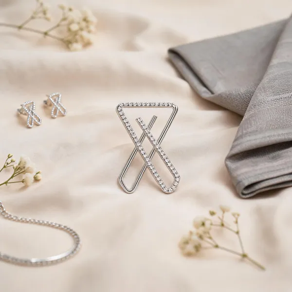 X_Shape_Saree_Pin_Brooch