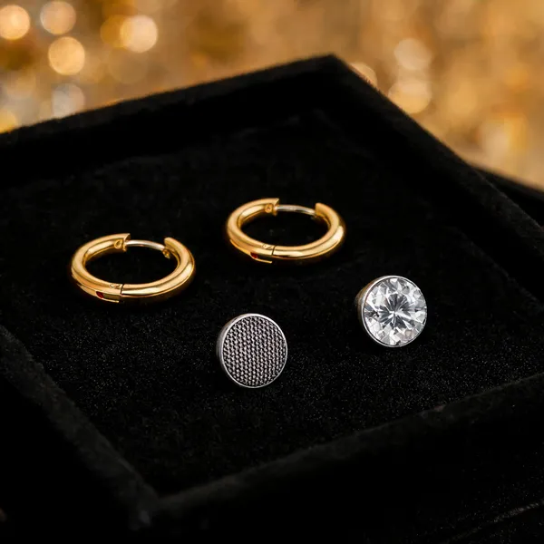 Men_S_Magnetic_Earrings_And_Stud_Combo_Set