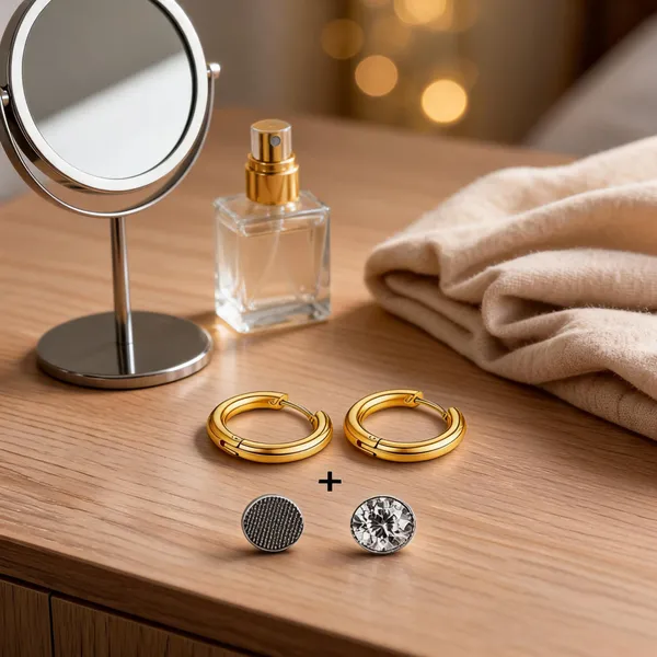 Men_S_Magnetic_Earrings_And_Stud_Combo_Set