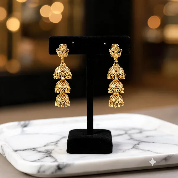 Triple_Jhumka_Earrings