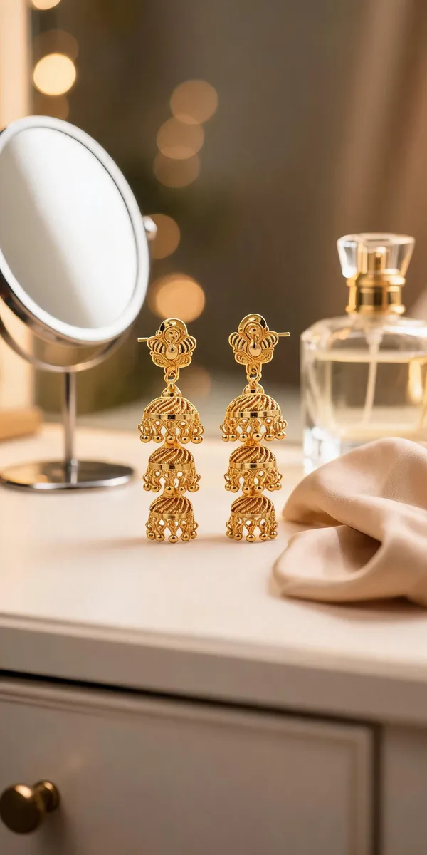 Triple_Jhumka_Earrings