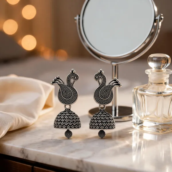 Oxidized_Silver_Jhumka_Earrings