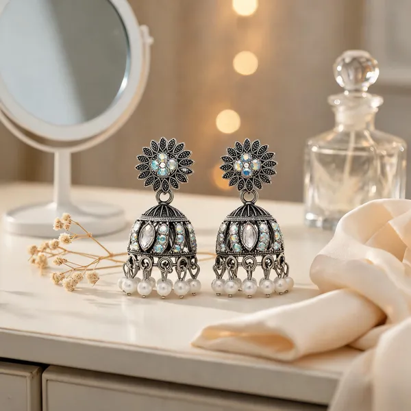 Oxidized_Silver_Jhumka_Earrings_For_Women