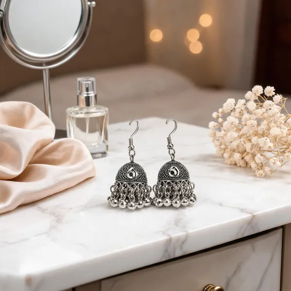 Jhumka_Earrings_With_Beads
