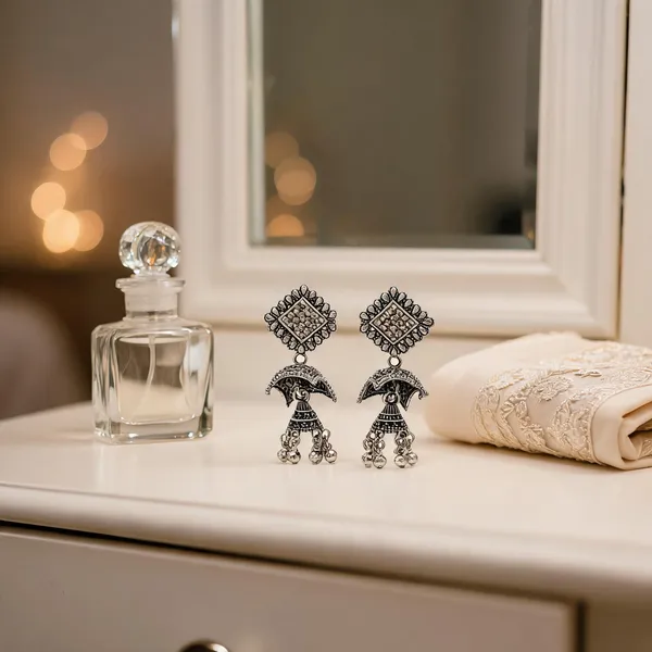 Oxidised_Jhumka_Earrings