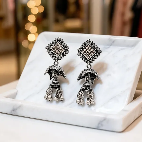 Oxidised_Jhumka_Earrings