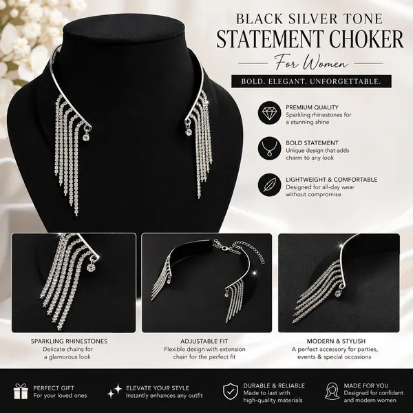 Black_Silver_Tone_Statement_Choker_Necklace_for_Women
