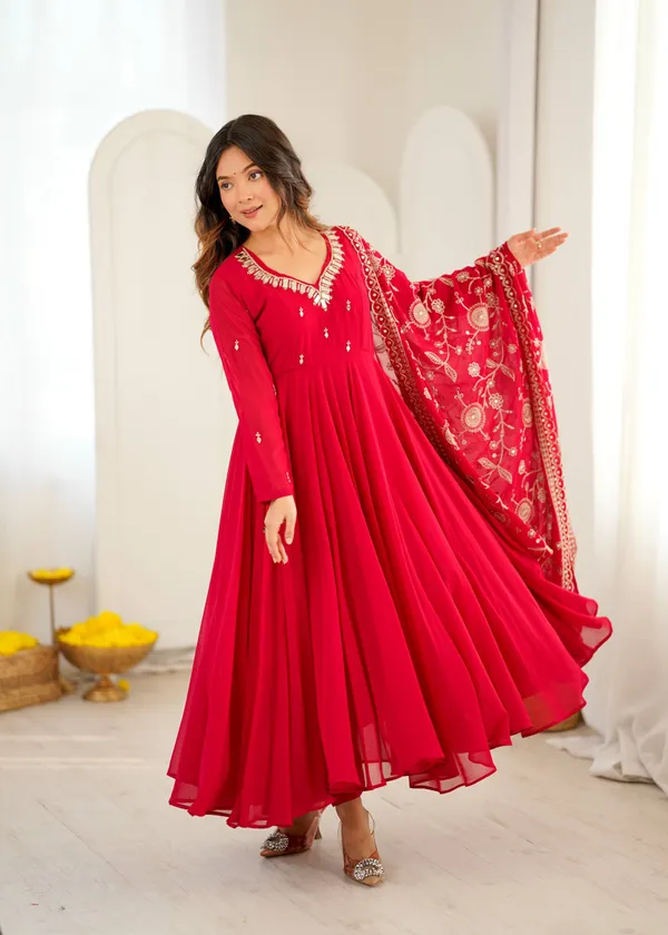 Red_Georgette_Khatli_Work_Anarkali_Suit