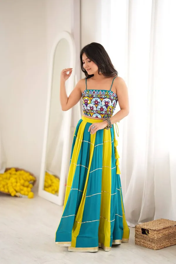 Teal_Blue_Thread_Work_Rayon_Navratri_Special_Lehenga_Choli