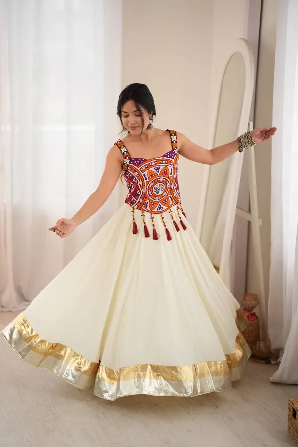 White_Designer_Heavy_Rayon_Lehenga_with_Lagdi_Patta_Lace_Work_For_Navratri