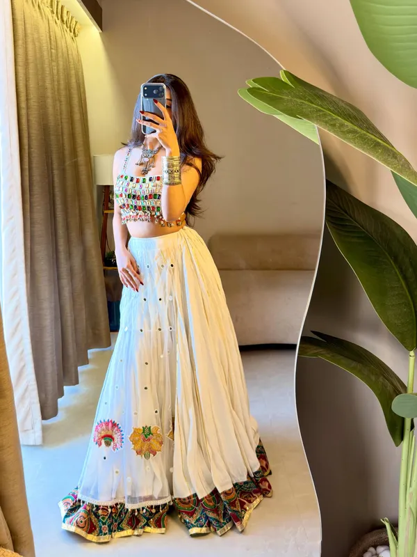 White_Embroidery_Navaratri_Lehenga_Choli