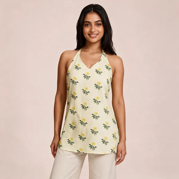 Light_Yellow_Pure_Cotton_Short_Kurti