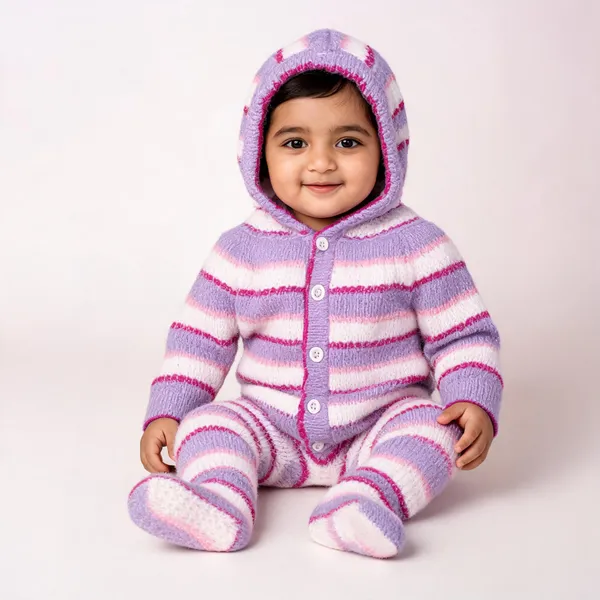 Purple_Knitted_Hooded_Winter_Set_For_Babies