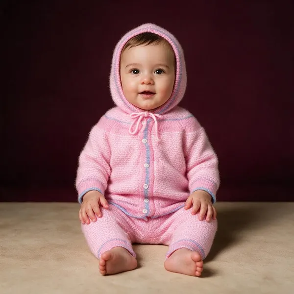 Pink_Knitted_Hooded_Winter_Set_For_Babies