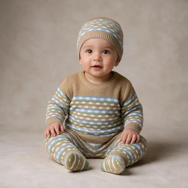 Brown_Knitted_Winter_Set_For_Baby