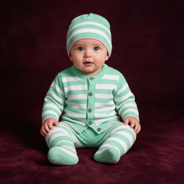 Mint_Green_Knitted_Striped_Winter_Set_For_Baby