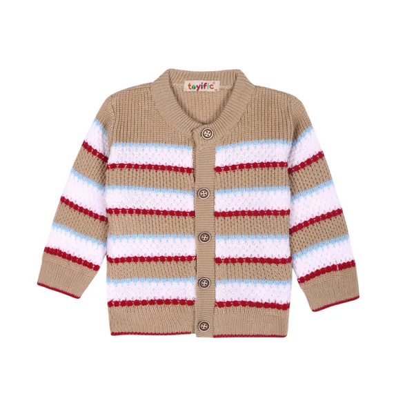 Beige_Knitted_Striped_Winter_Set_For_Babies