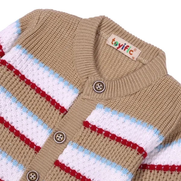 Beige_Knitted_Striped_Winter_Set_For_Babies