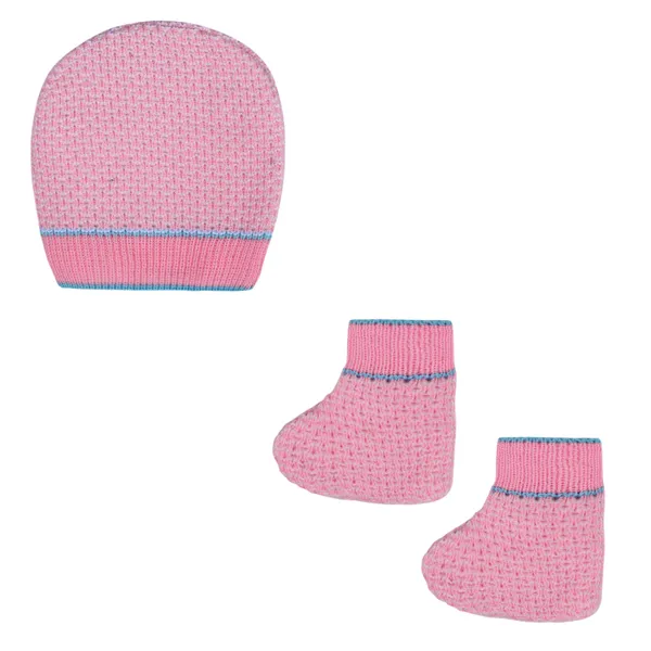 Pink_Knitted_Sweater_Set_With_Cap_And_Booties_For_Baby
