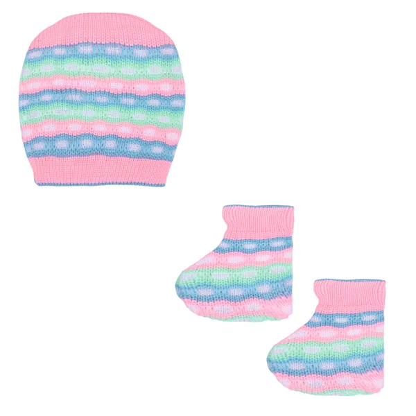 Pink_Knitted_Striped_Outfit_Set_For_Baby