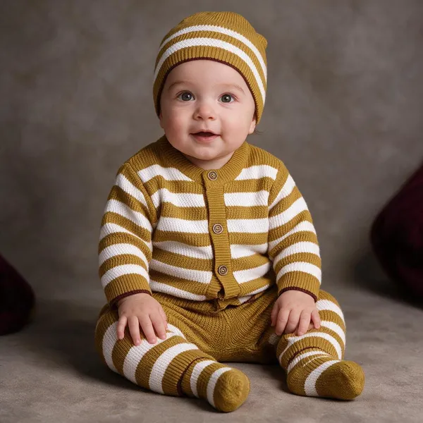Mustard_Knitted_Striped_Winter_Set_For_Baby