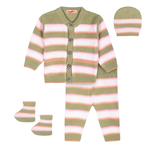 Olive_Green_Knitted_Striped_Winter_Set_For_Baby