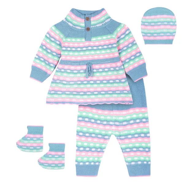 Blue_Knitted_Striped_Winter_Set_For_Babies