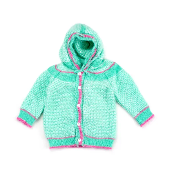 Mint_Green_Knitted_Hooded_Sweater_And_Pants_Set_For_Babies