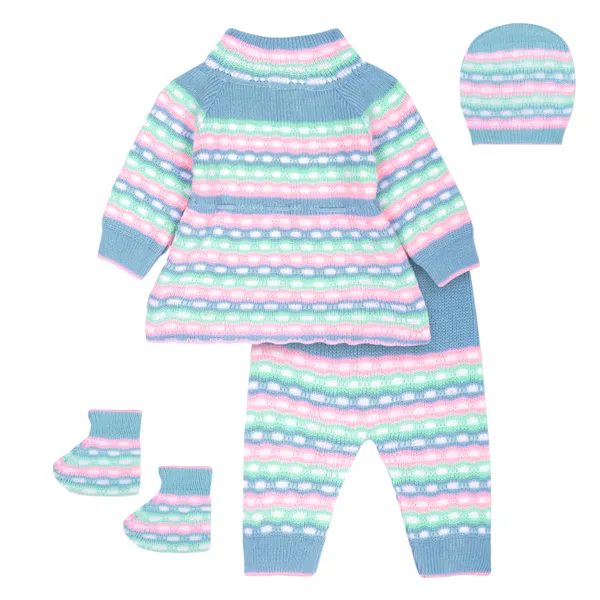 Blue_Knitted_Striped_Winter_Set_For_Babies