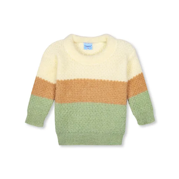 Multicolor_Knitted_Striped_Sweater_Set_For_Babies