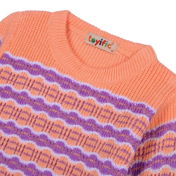Orange_Knitted_Patterned_Winter_Set_For_Babies